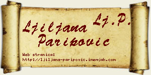 Ljiljana Paripović vizit kartica